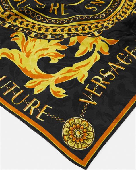 versace silk bank|Versace silk foulards.